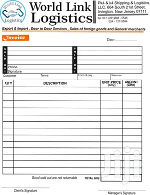 Carbonized Receipts Books Invoice (Customized)