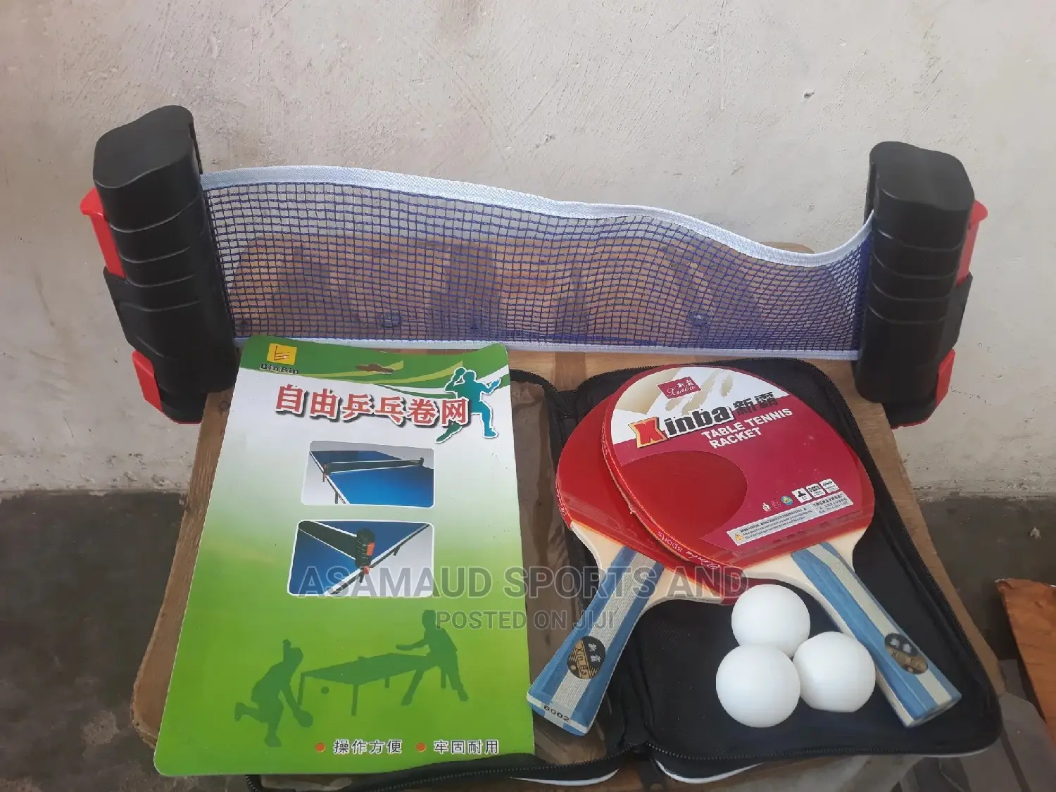 Original Set of Table Tennis Net, Bat and Balls
