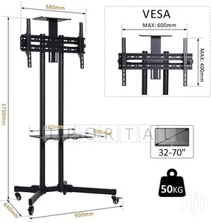 Adjustable Mobile TV Stand Cart-