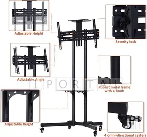 Mobile TV Cart With Wheels For 23-70”LED 4K Flat Screen Tvs