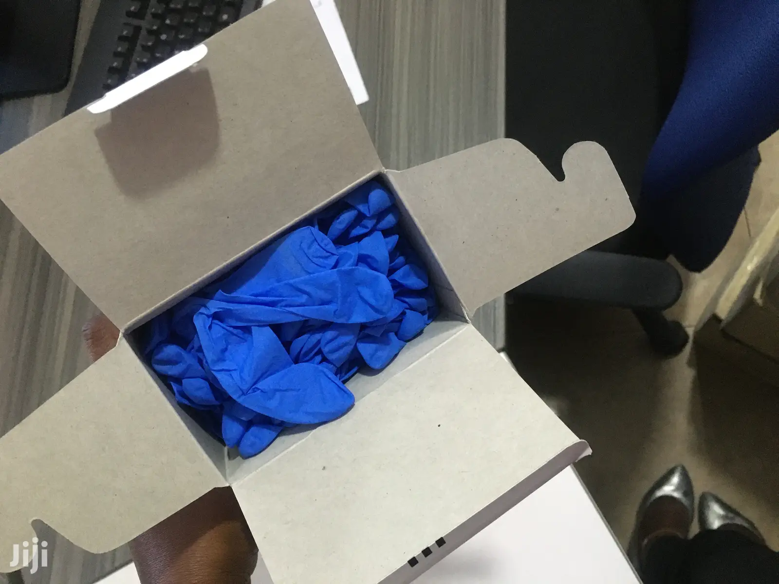 Blue Nitrile Gloves Powder Free Original Long Lasting