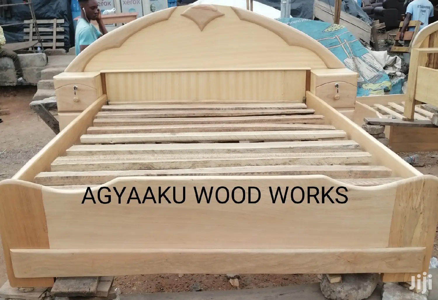Two Side Cabinets Double Bed